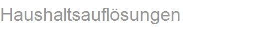 Haushaltsauflsungen